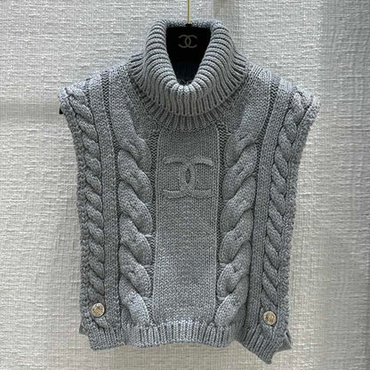 New vintage Fried Dough Twists knitting vest 1023120112