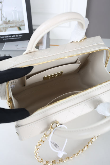 CNL Retro Chain Bag Diamond Pattern Handle Cosmetic Bag Cosmetic Case 0725021301