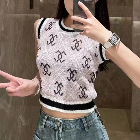 Fashion all-match knitted vest PD1023081122