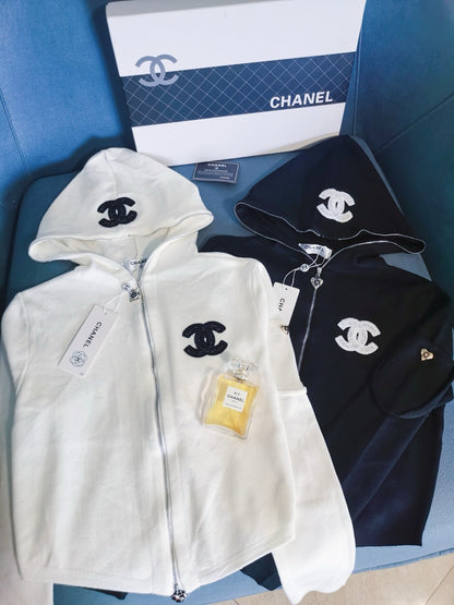 CNL Fashion Knitted Hooded Zipper Jacket 0724101601