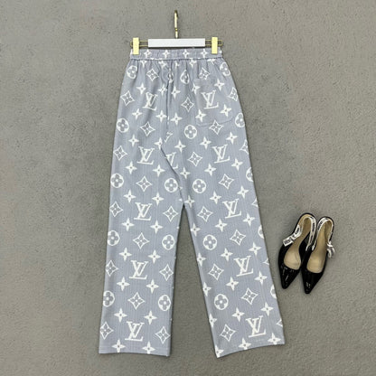 print wide-leg pants