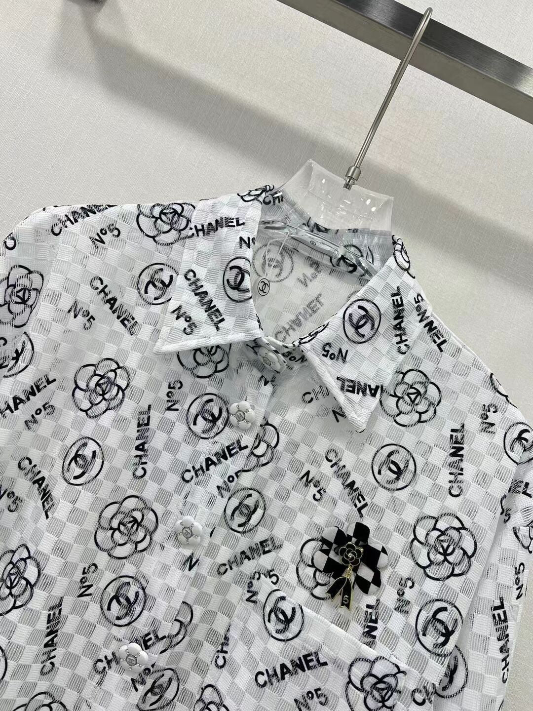 New Arrival Rhombic Printed All-Match Casual Long-Sleeved Sunscreen Shirt 1024041107