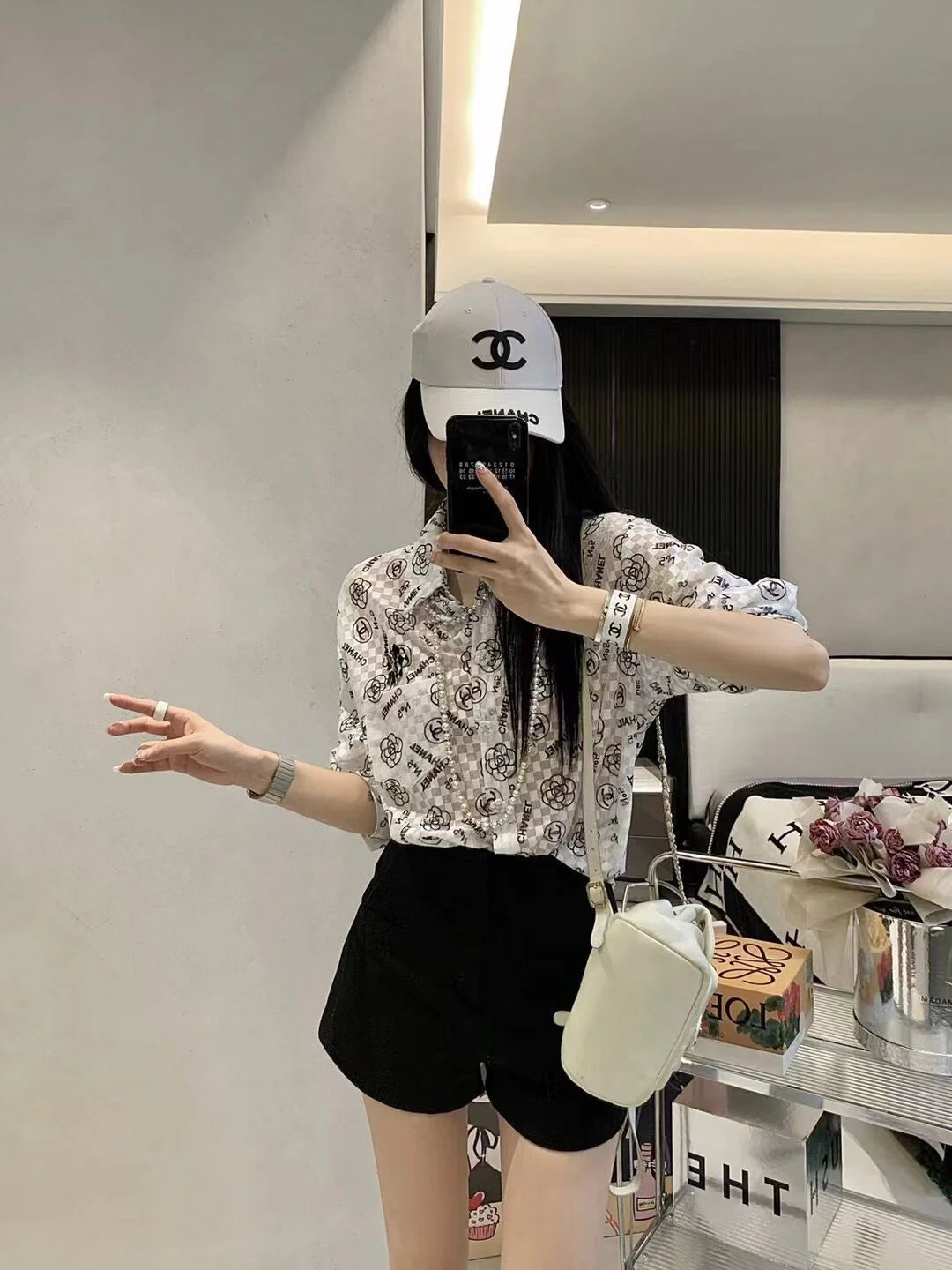 New Arrival Rhombic Printed All-Match Casual Long-Sleeved Sunscreen Shirt 1024041107