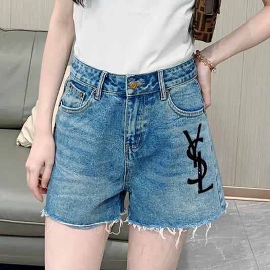 New fashion and versatile denim straight leg shorts 1024032505