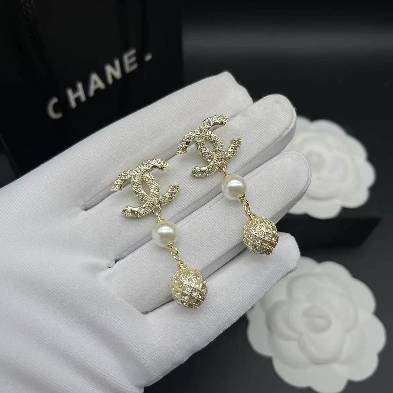 Fashionable Tassel Full Diamond Earrings 1024010313