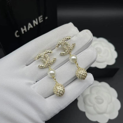 Fashionable Tassel Full Diamond Earrings 1024010313