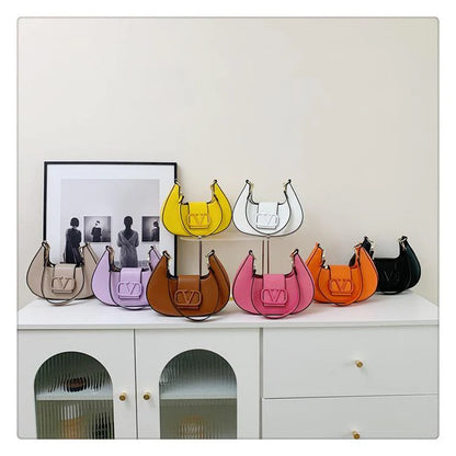 New Solid Color Litchi Underarm Bag Fashion Shoulder Bag 1024051518
