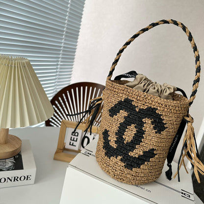 CNL summer woven bucket bag 0724041123