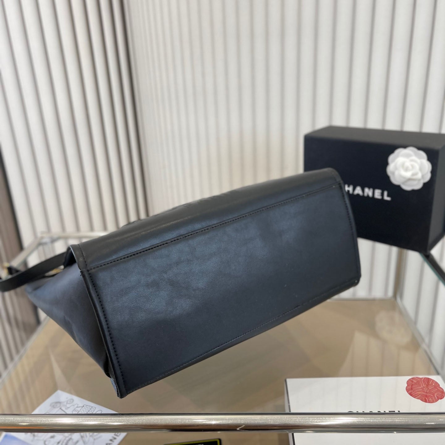 Black Simple Unique Design Beach Bag WLFBG23021725