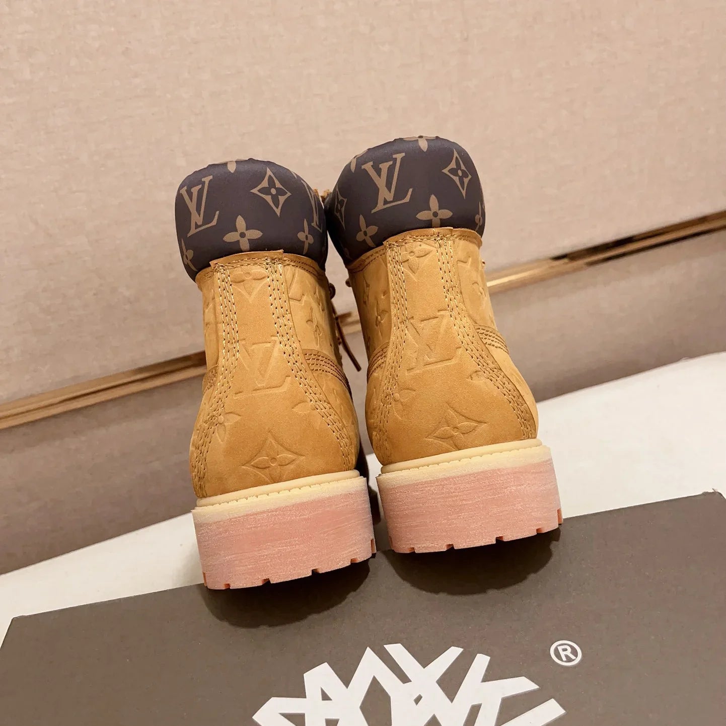 New fashion printed couple's short boots 1024101701