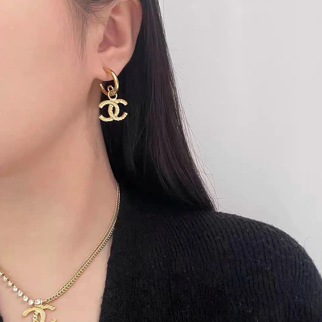 New Fashion Retro Embossed Earrings 1024022802