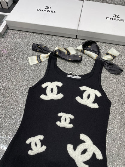 Summer new style tie bow jacquard knitted vest 0724042302