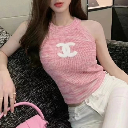 New Color Knitted Camisole Vest 1024031116