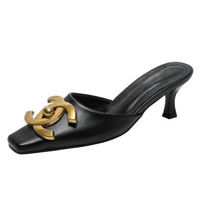 Fashionable and versatile square head sandals PD10053105