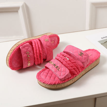 CNL knotted diamond thick-soled slippers 0724060602