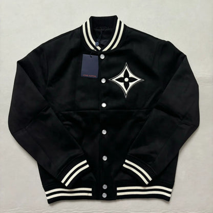 New Unisex Aviator Suede Floral Baseball Jacket 1024101007