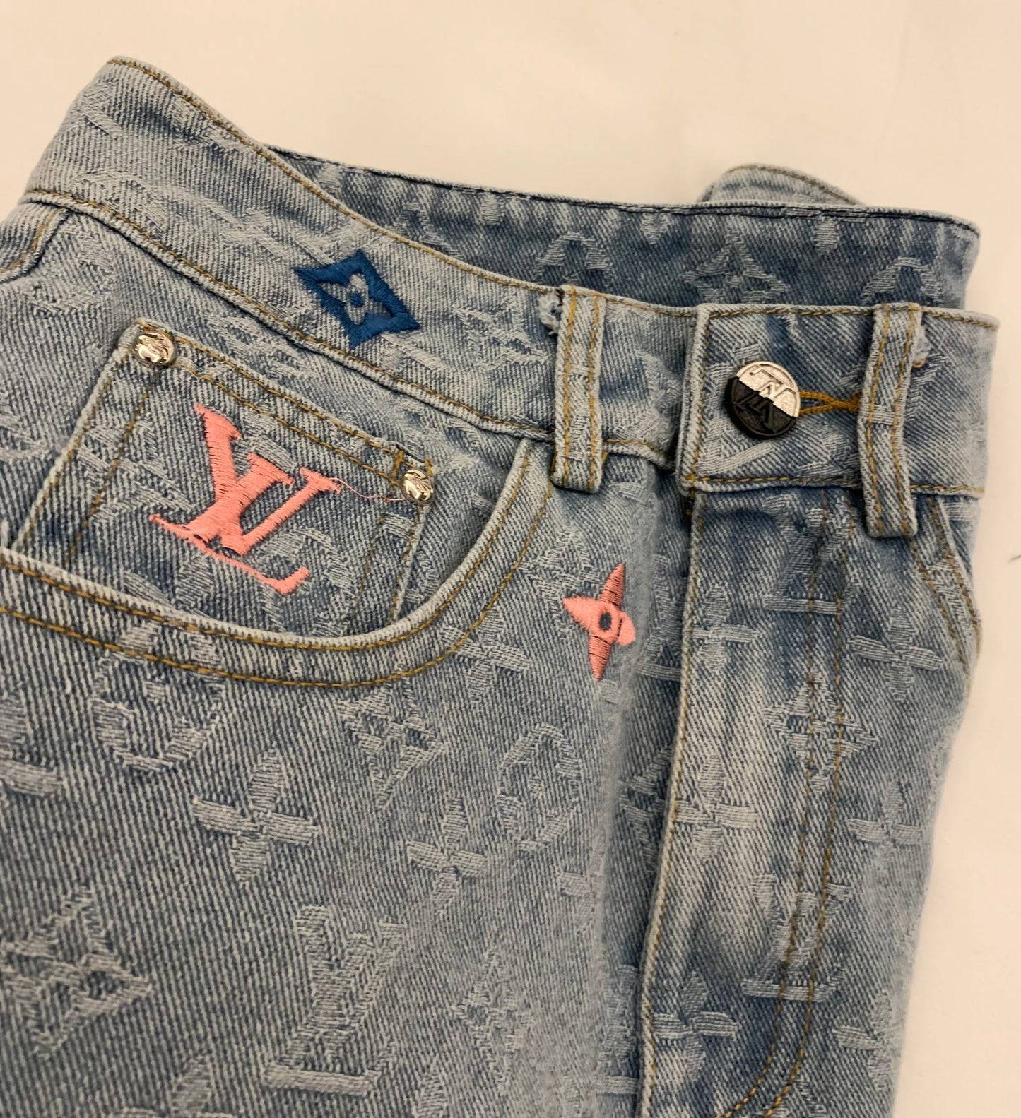 Embroidered jacquard denim skirt 1824042612