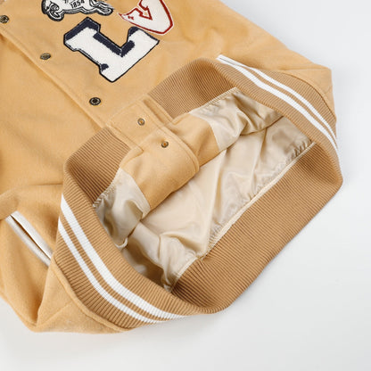New Versatile Towel-Embroidered Baseball Jacket 1025092511