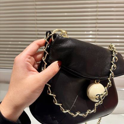 Vintage chocolate ball chain hobo bag 1824040706