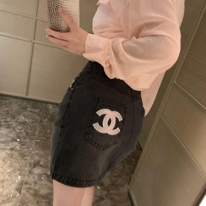 New Fashion Versatile High Quality Embroidered Denim Skirt 1024022903