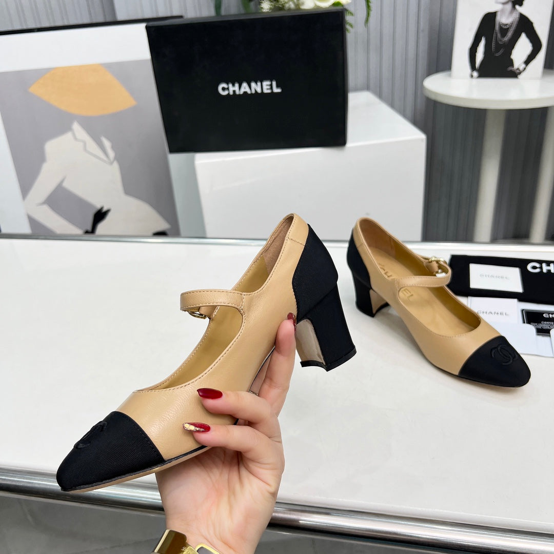 Chane1 top fashion classic color block high heels 0724030816
