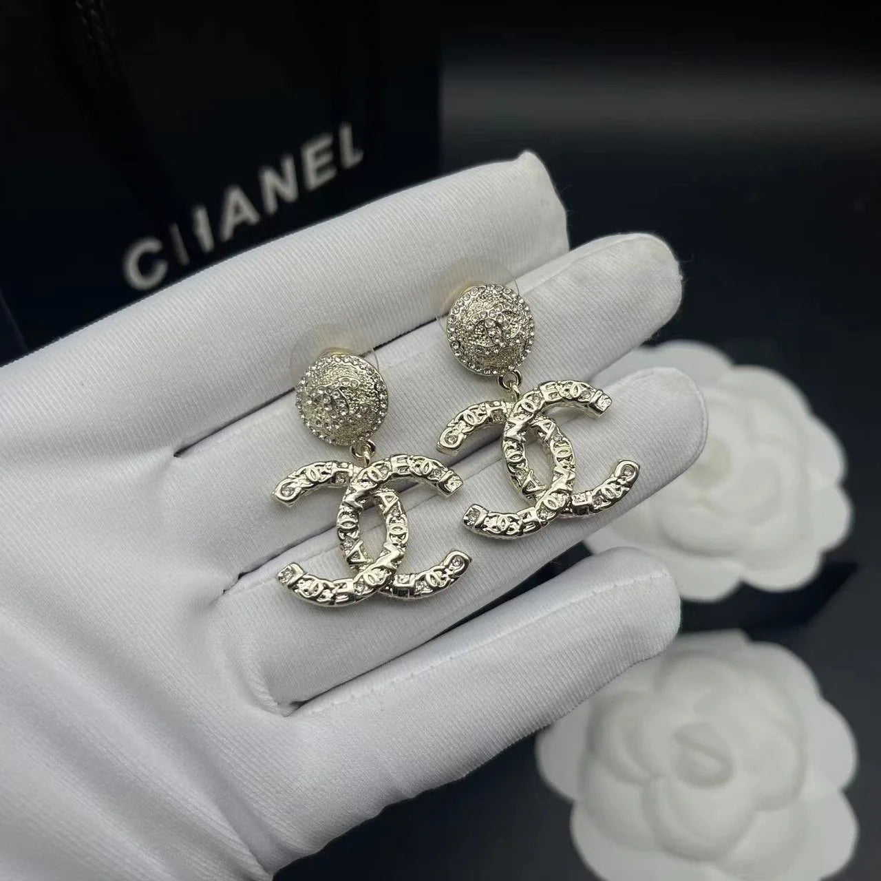 Fashionable Tassel Full Diamond Earrings 1024010313