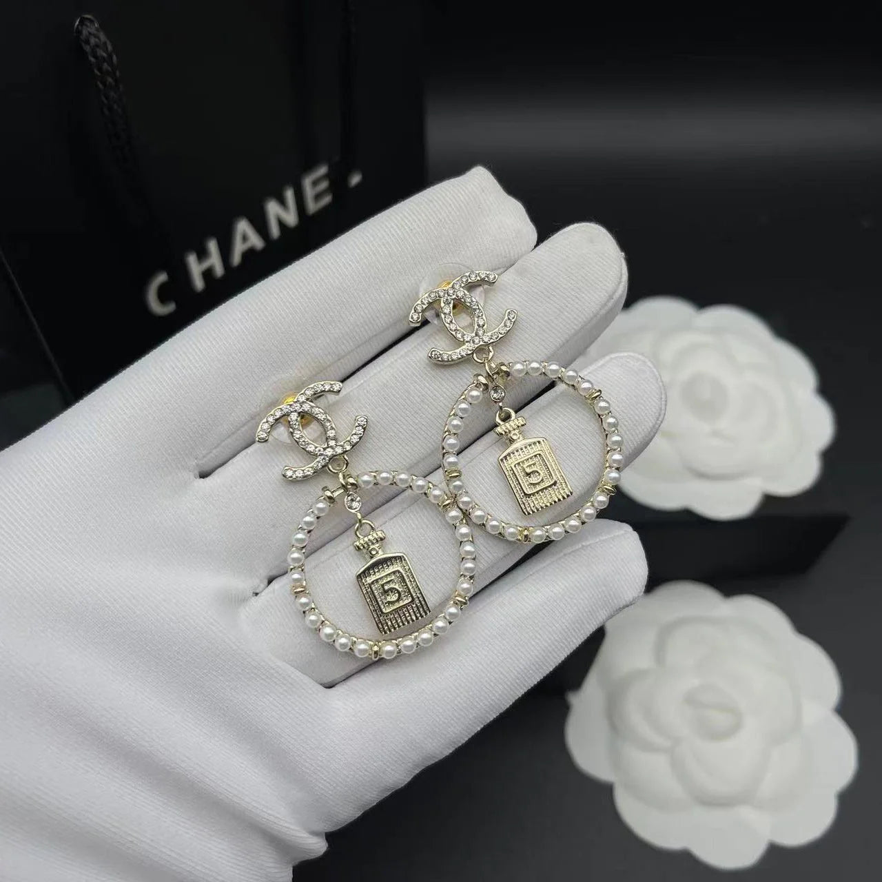 Fashionable Tassel Full Diamond Earrings 1024010313