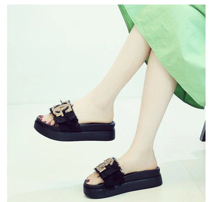 New Summer Fashion All-match Platform Slippers 1024062819