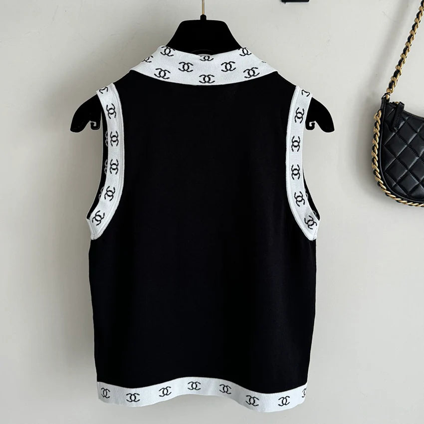 New Fashion All-match Knitted Lapel Vest 1024061220