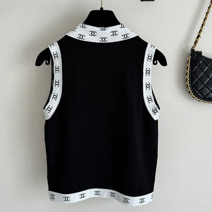 New Fashion All-match Knitted Lapel Vest 1024061220