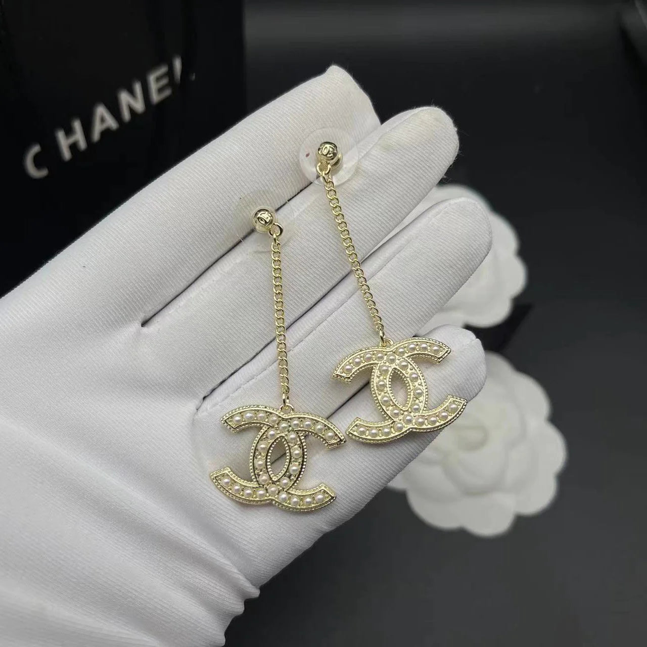 Fashionable Tassel Full Diamond Earrings 1024010313