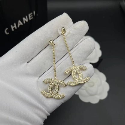 Fashionable Tassel Full Diamond Earrings 1024010313
