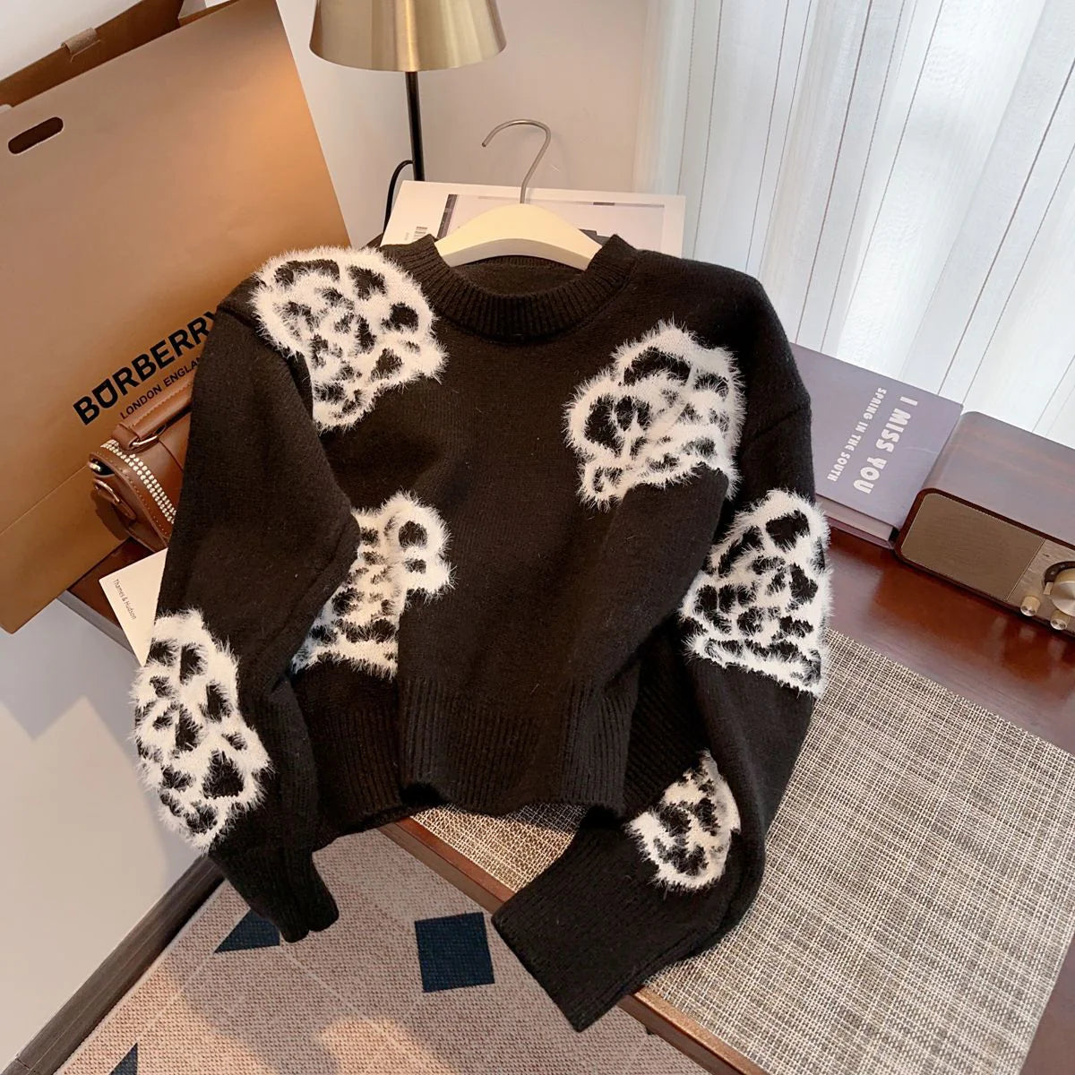 Small Fragrant Style Camellia Women's Autumn And Winter Sweater -PD052023122803