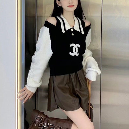 New Fashion Two Piece Knitted Sweater PD1023102424