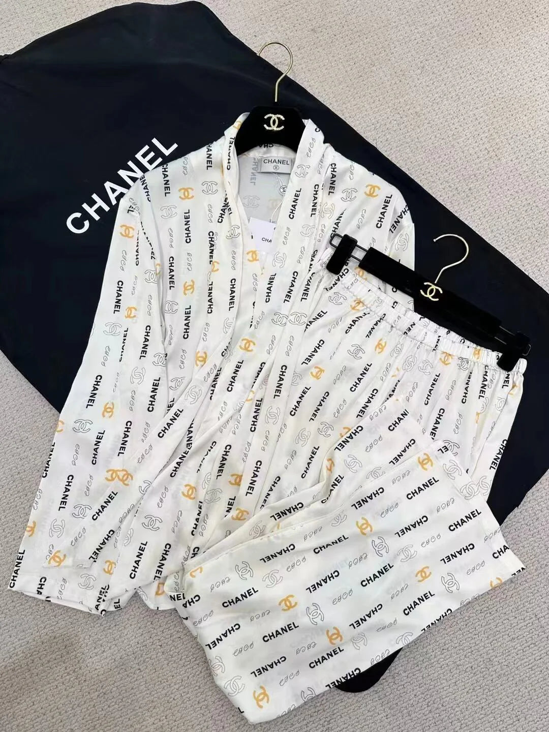 Premium Satin Print Shirt Trousers Suit 1024050910