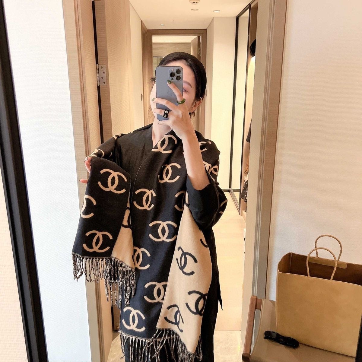 Fashion and versatile high-end cashmere scarf PD1023042825