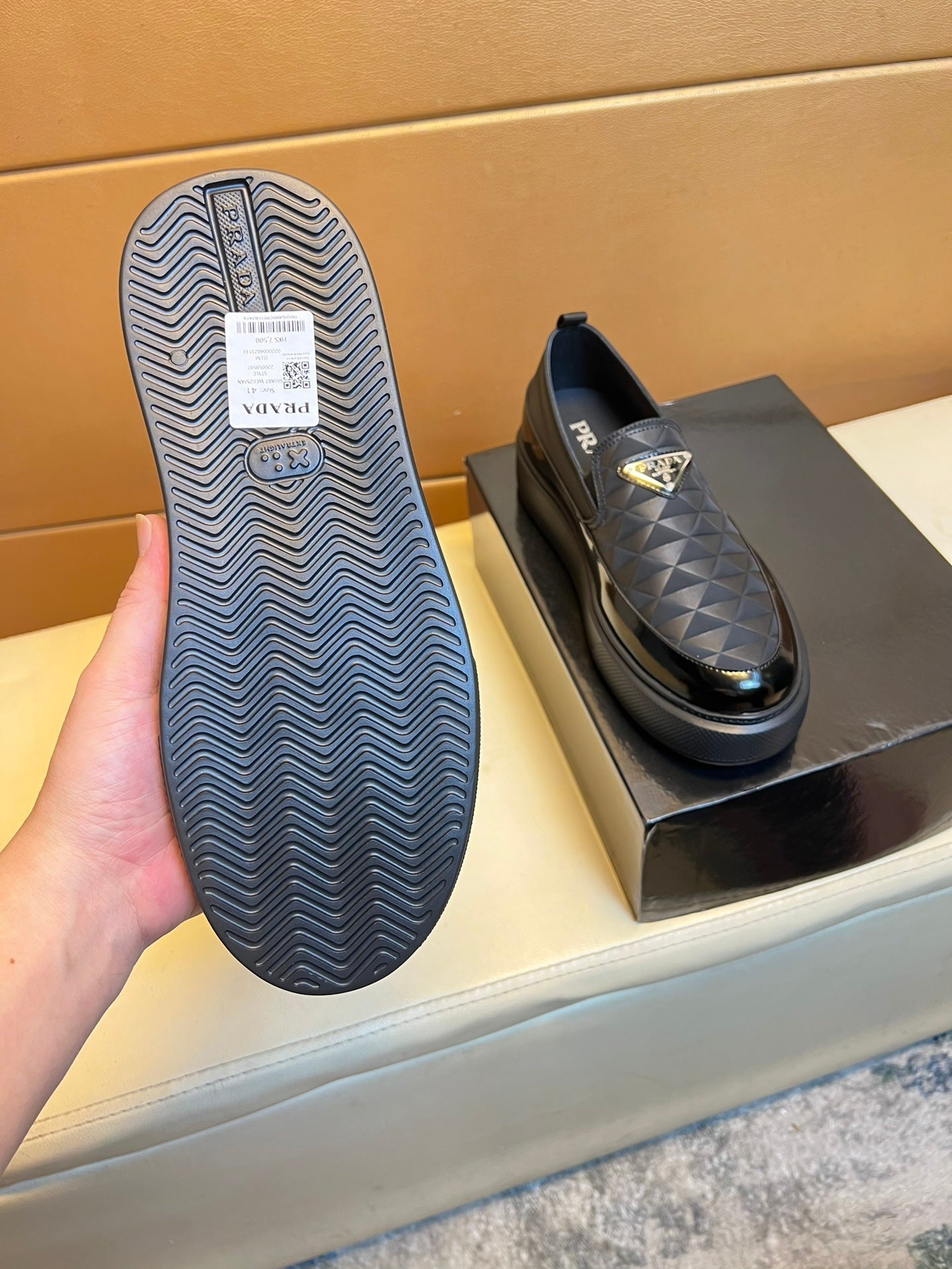 PRD triangle print slip-on sneakers 0724101405