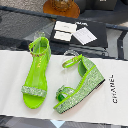 Chane1 top fashion thick sole sequined sandals 0724030815