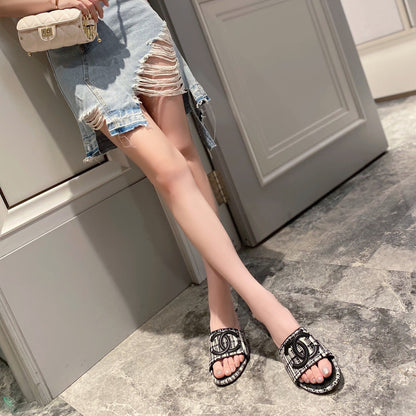 low heel spring summer slippers 03084