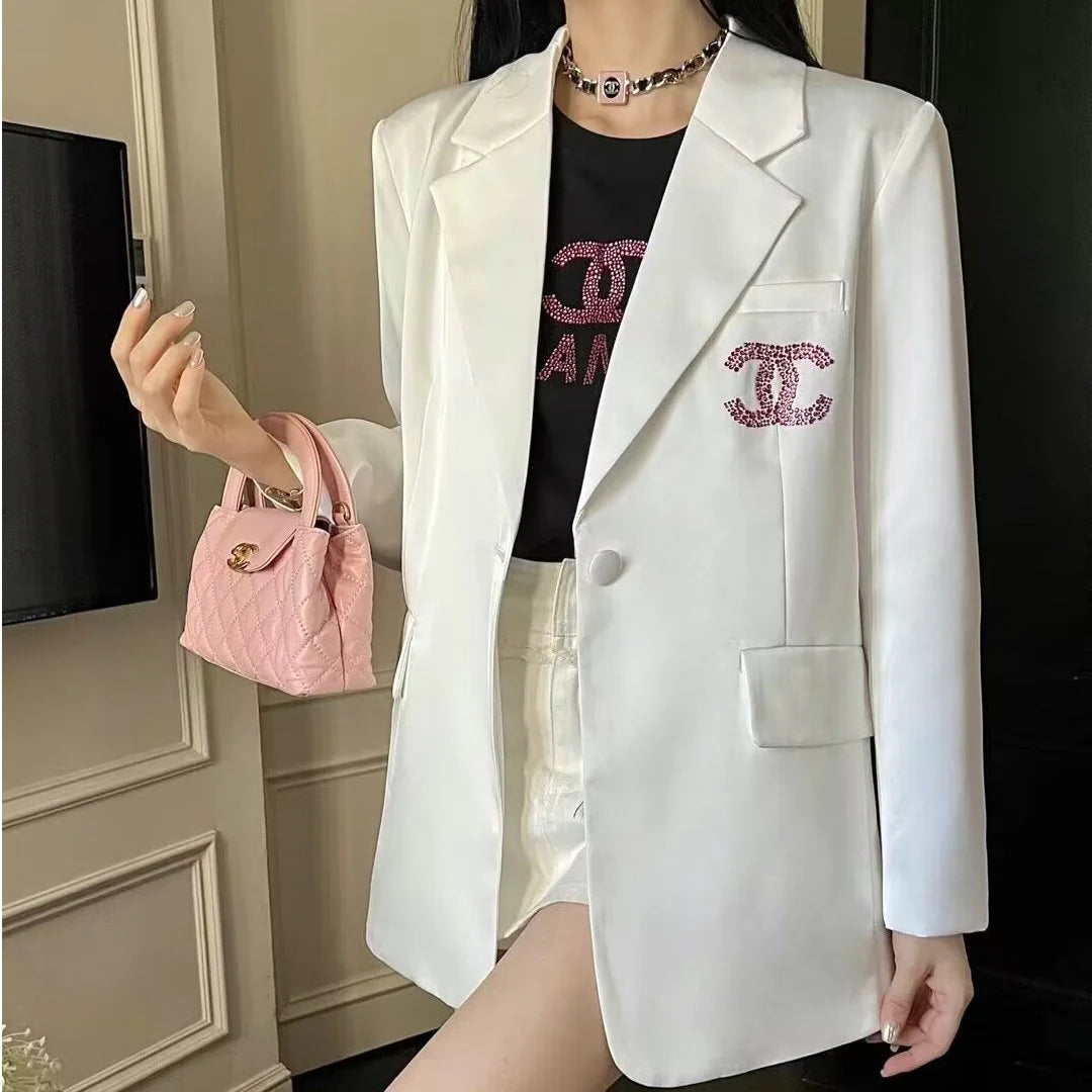 New Composite Hot Rhinestone Suit All-match Jacket 1024030603