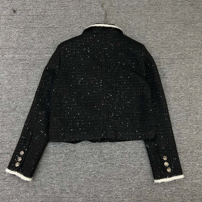 Braided short jacket suit collar design 0724031302