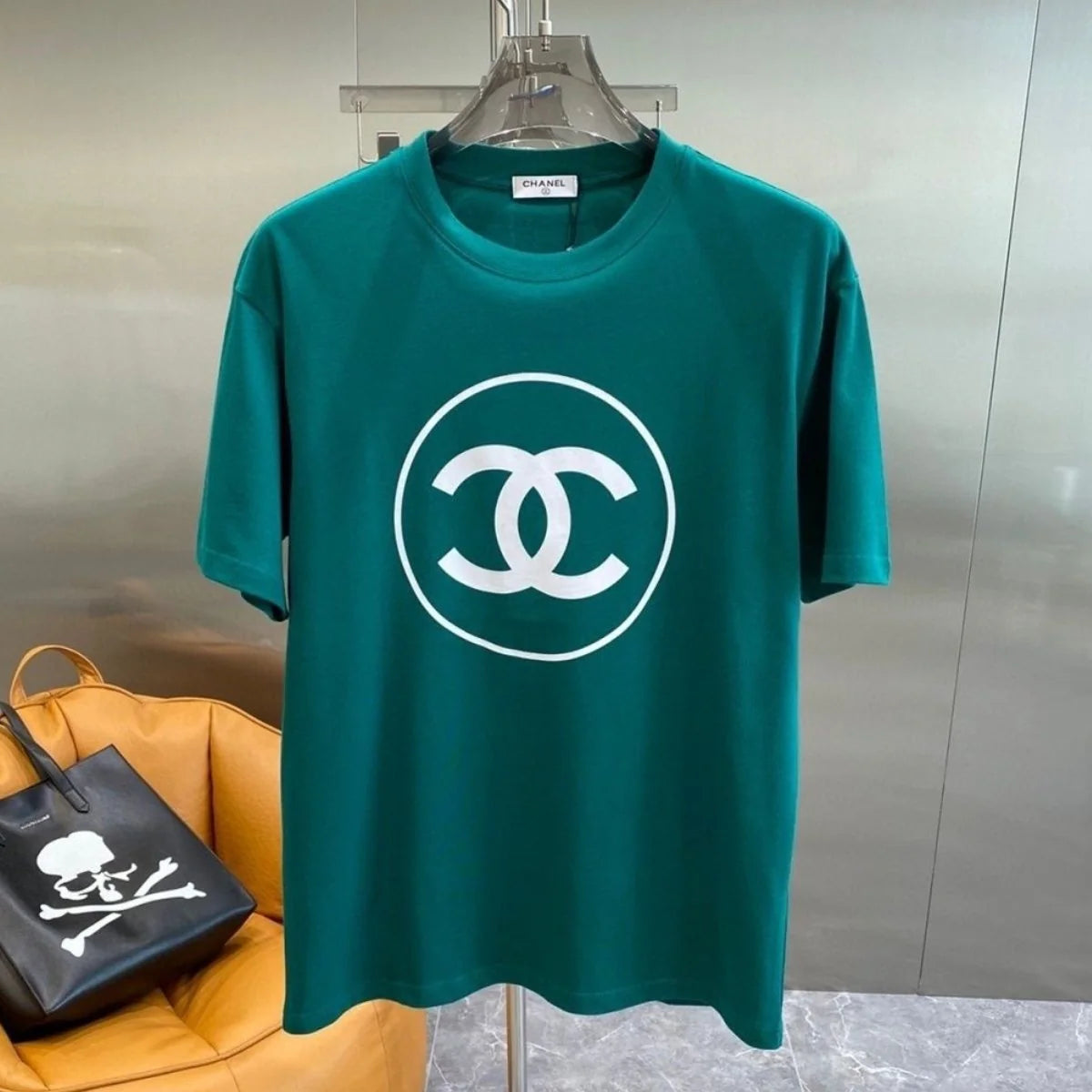 New Fashion Letter Printing Casual Short Sleeve Men's And Women's 1024071209