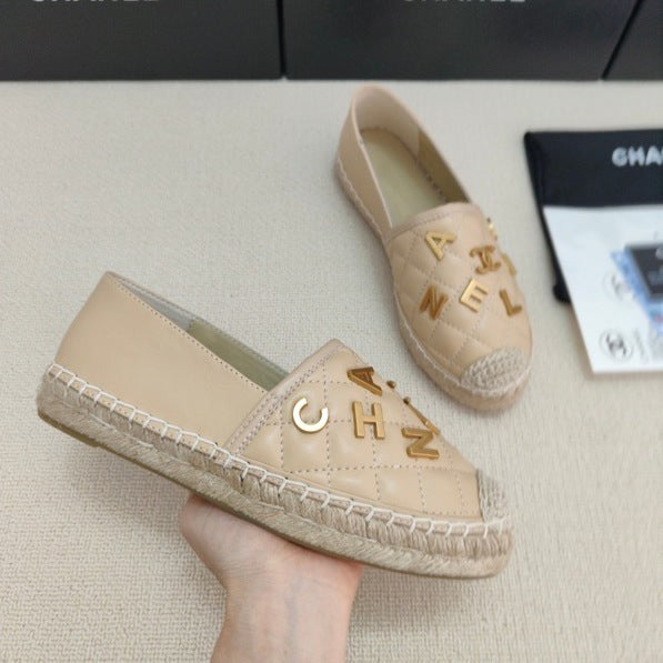 Fashion new leather straw woven fisherman's shoes PD10063025