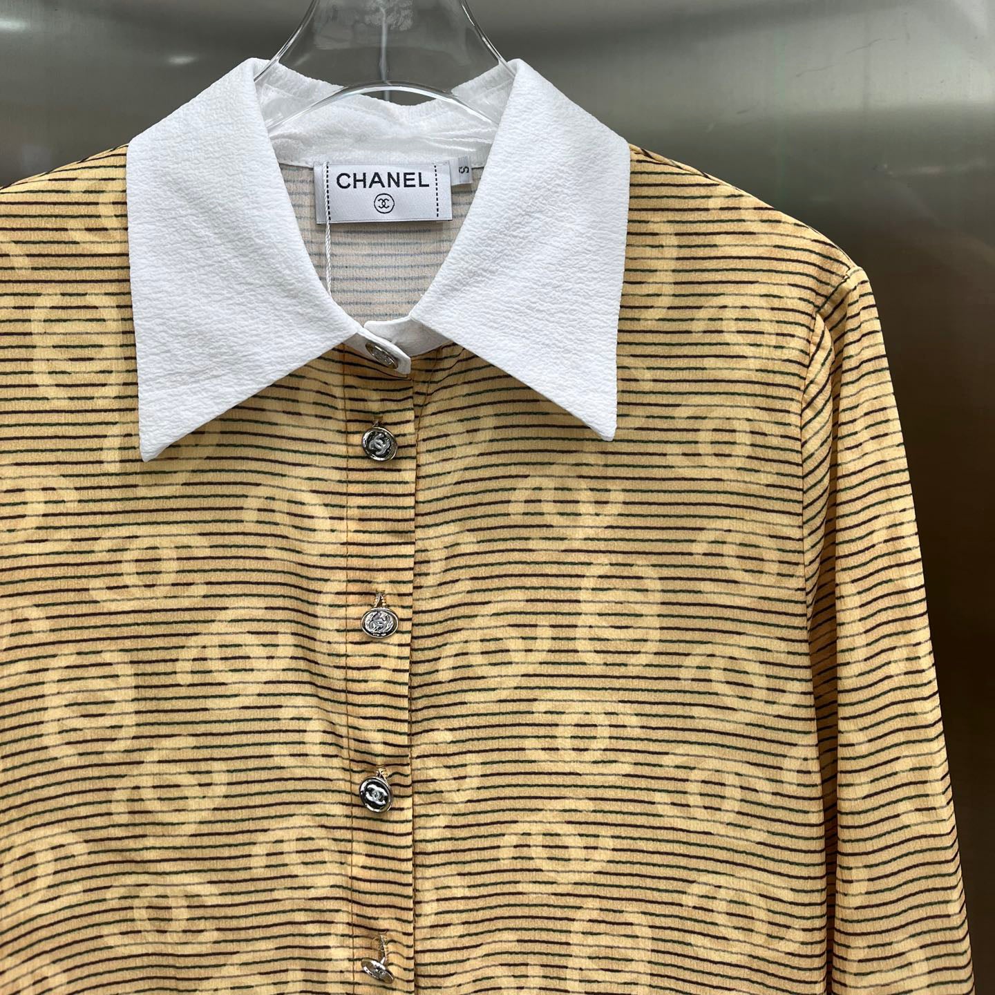 Printed striped long-sleeved shirt XC1823091904