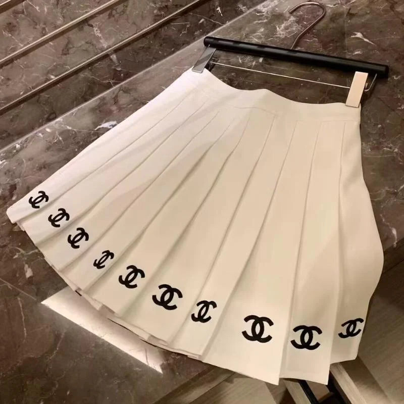 Spring And Summer New All-match High Waist Skirt Pleated Skirt 1024031211