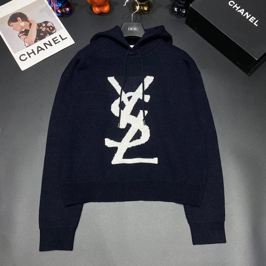 New Fashion Versatile Thin Hooded Knitwear 1024010812