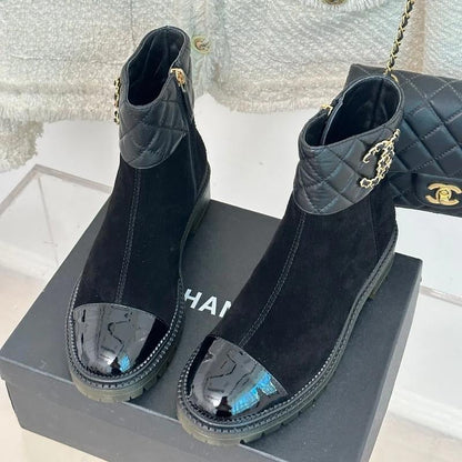 Fashion Diamond Patterned Martin Short Boots 1023120406