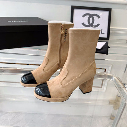 CNL Fashion Cashmere High Heel Boots 0724102316