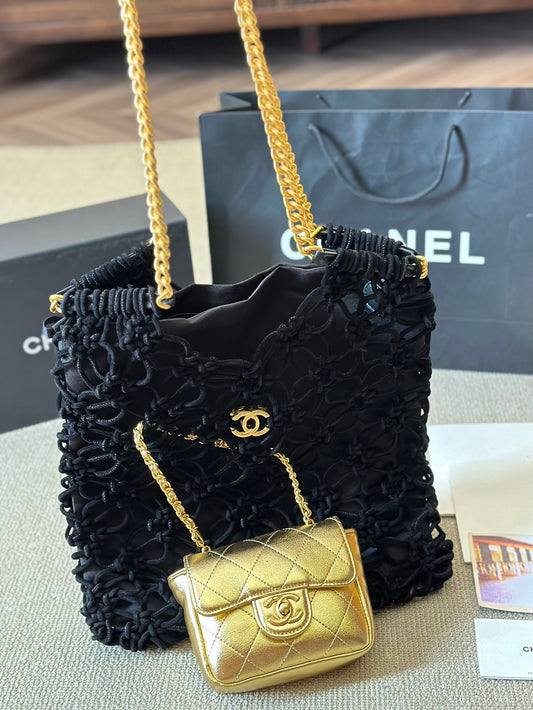 CNL 21A Velvet Net Bag with Letters 0724090401