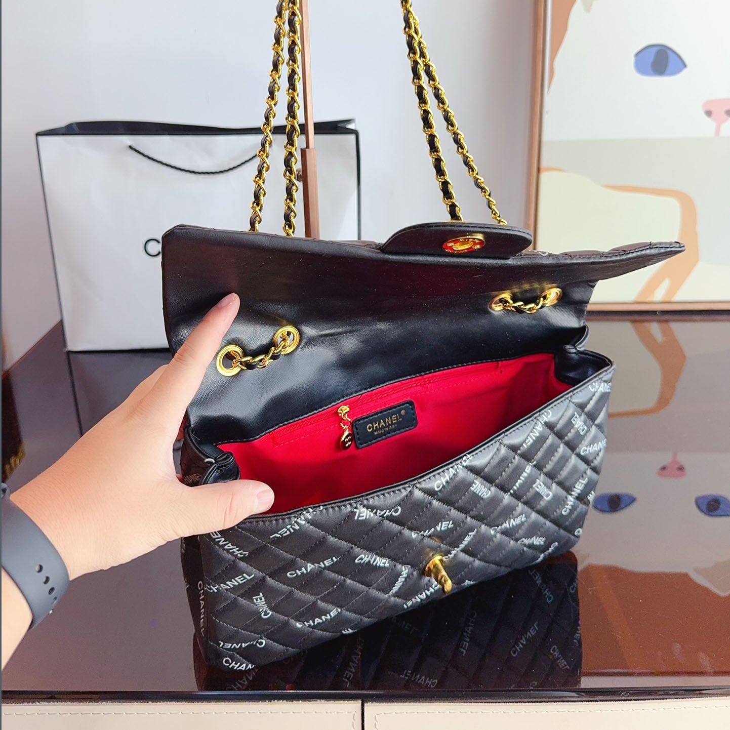 CHL Cf series cowhide versatile chain bag XC24092507